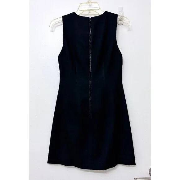 NWT Alice + Olivia The Beatles Clyde Shift Mini Dress Fab Four Portrait Black 0 - Picture 9 of 13